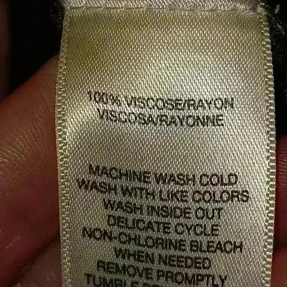 Women's DKNY Jeans Asymmetrical V Neck Tunic Top 100% Viscose Size M - Picture 5 of 13